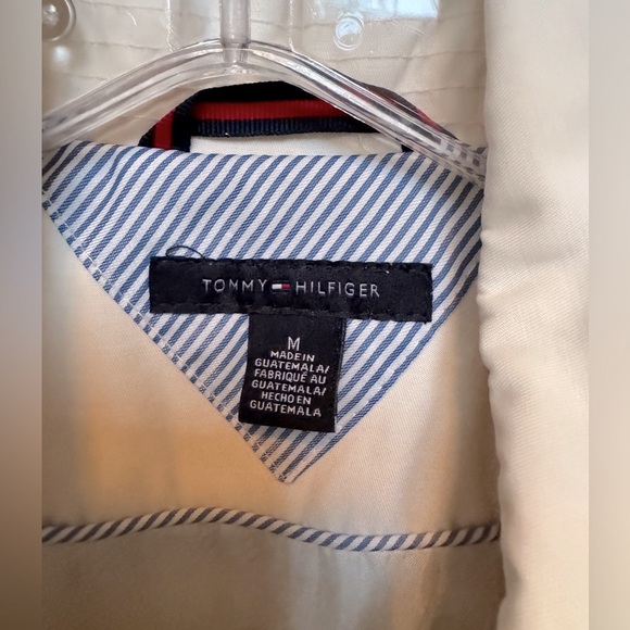 Tommy Hilfiger Cream Trench Coat with Belt - Picture 3 of 3